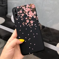 Cute Flower Silicone Phone Case - Soft TPU Cover and Bumper for Honor 9C (Clear)