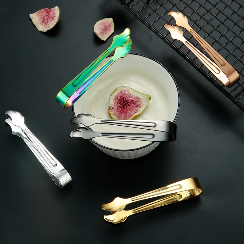 Stainless Steel Cube Sugar Cube Holder Stainless Steel Sugar Tong Hotel Bar Ice-Cube Picker Coffee Tea Food Serving Tool