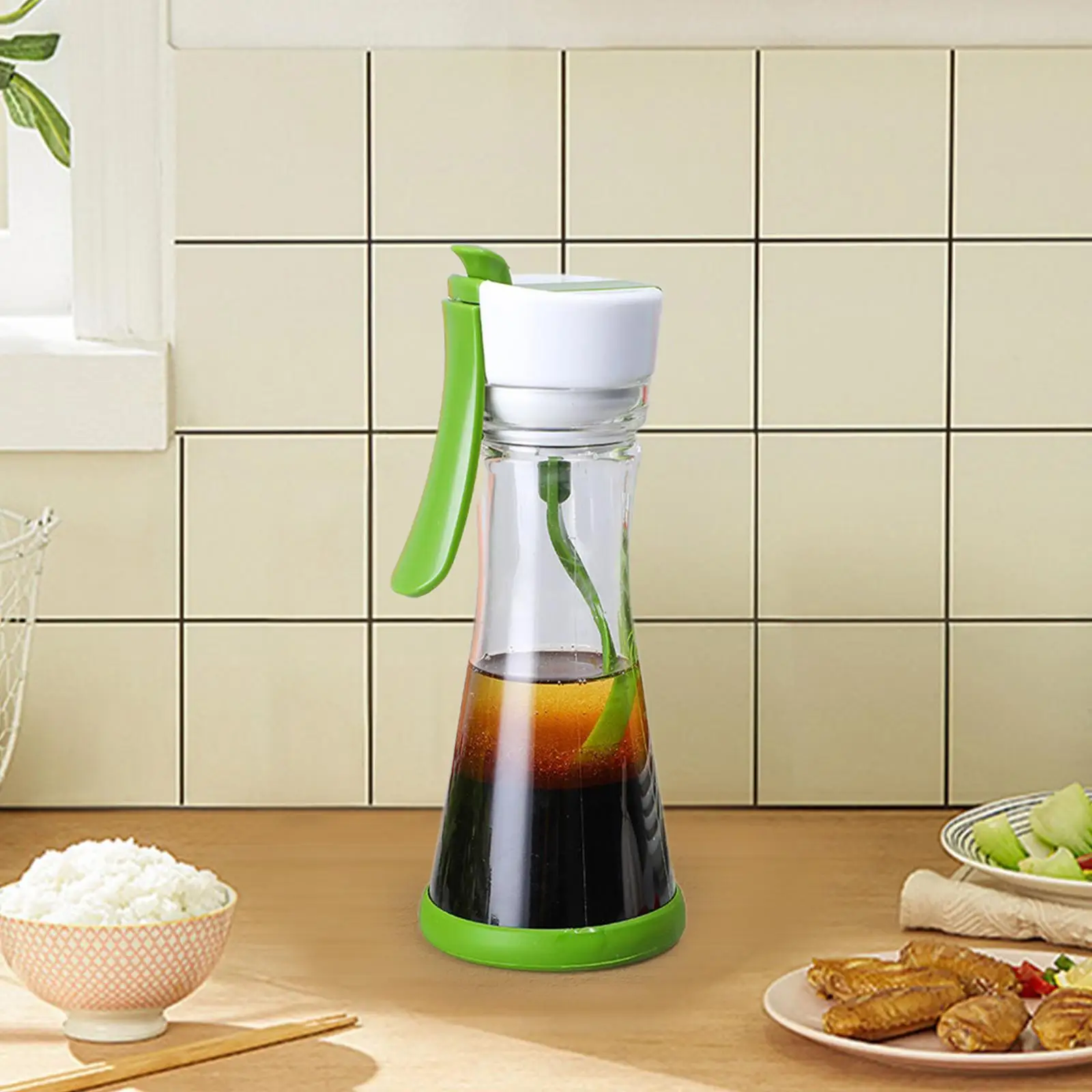 Salad Dressing Shaker Easy Pouring Leakproof 200ml Homemade Vinaigrette Convenient Container Salad Dressing Mixer Sauces Mixer