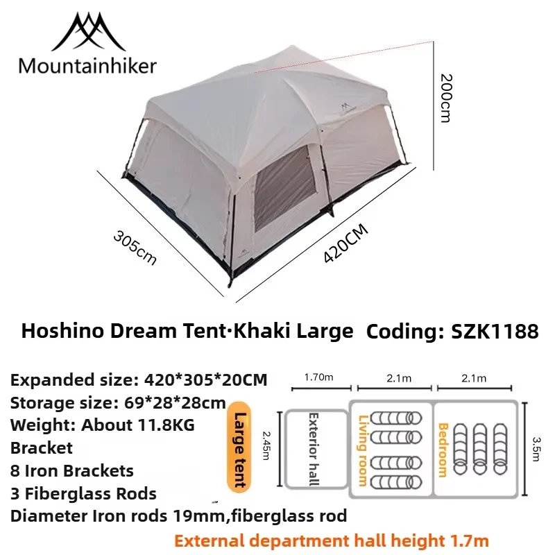 MOUNTAINHIKER Luxury Family Tent 1