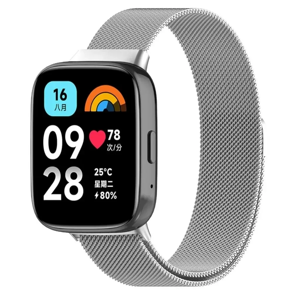 Elegant Milanese Magnetic Loop Watchband with TPU Soft Case and Screen Protector for Xiaomi Redmi Watch 3 Active