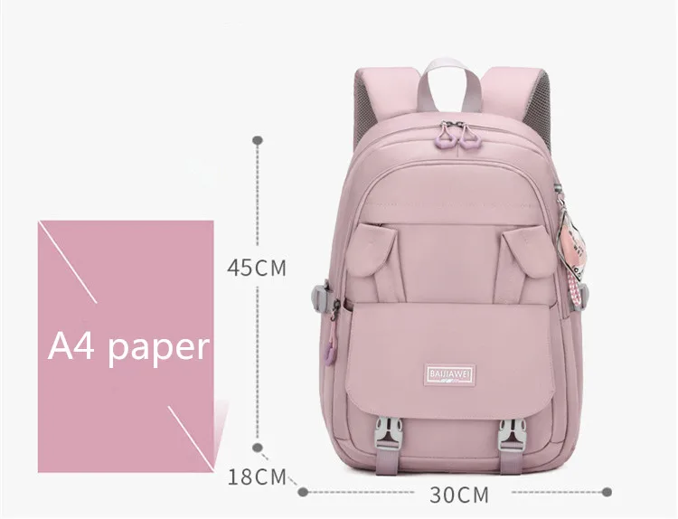 Teenage Girls Rabbit School Bags Large Capacity Black Multifunctional College Middle High Student Schoolbag Backpacks Women 2023 3