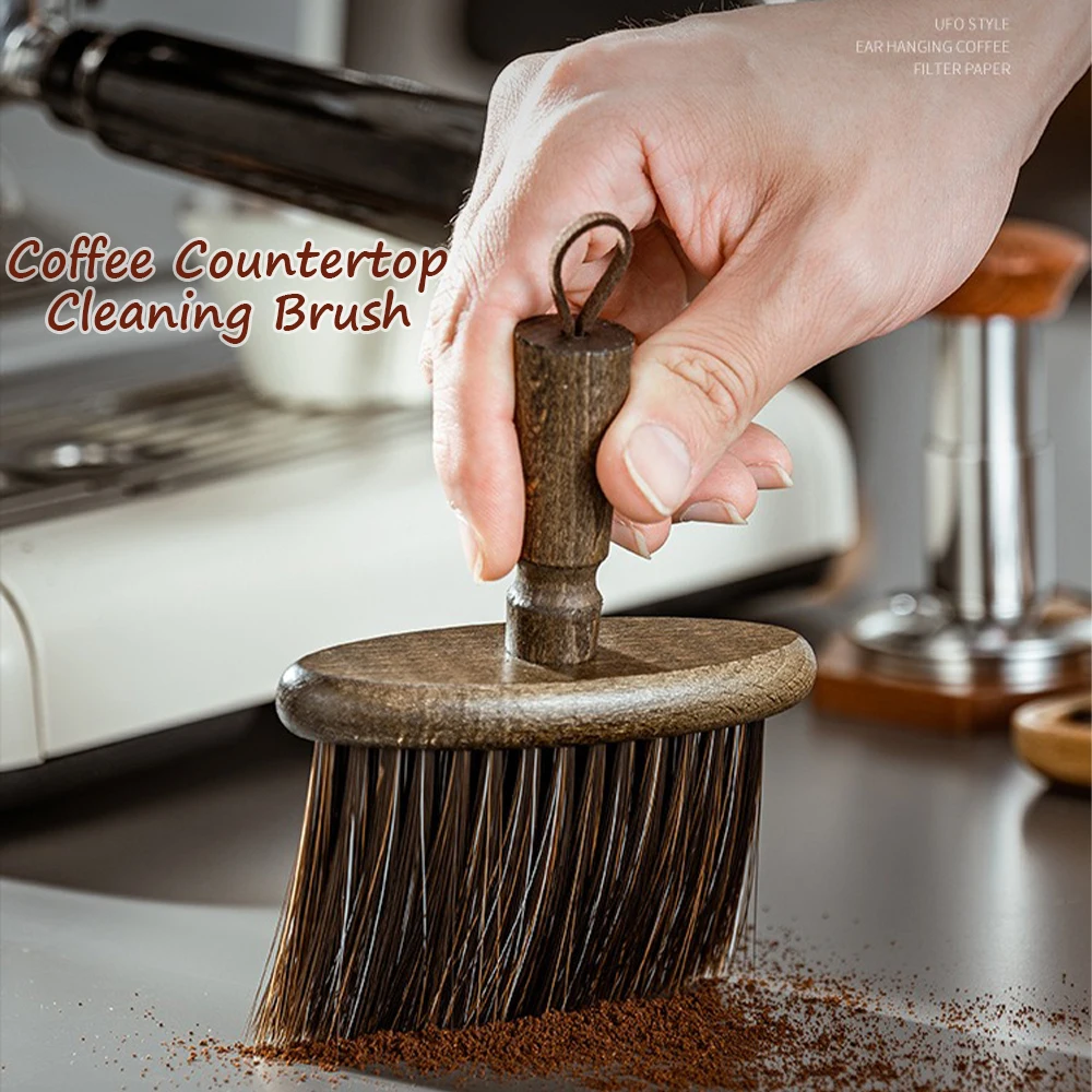 Coffee Grinder Cleaning Brush Wooden Soft Bristle coffee cleaning brush