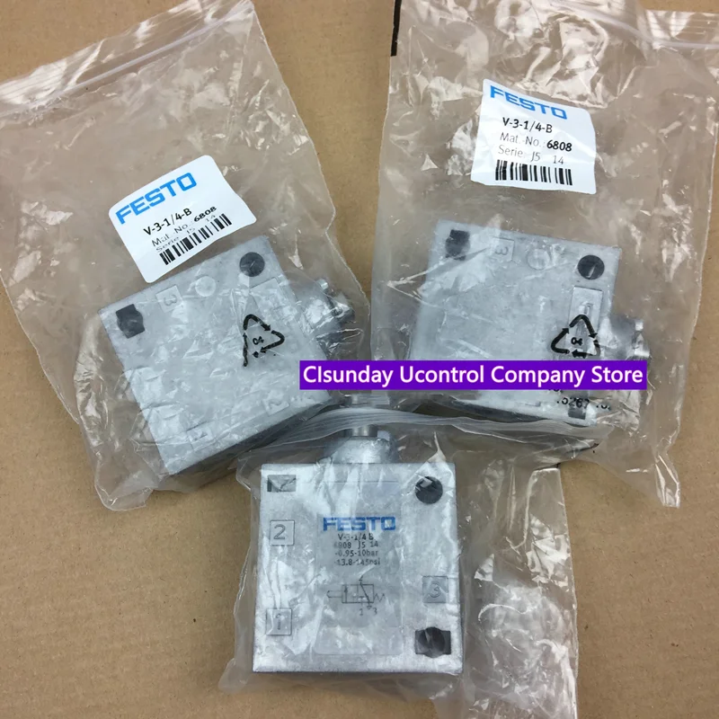 

New original FESTO straight moving round head valve V-3-1/4 B 6808