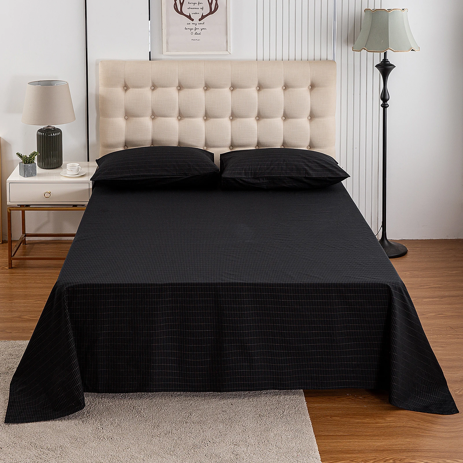 Sleep better Cotton Black Silver Half bed Sheet Antimicrobial Fabric Conductive Grounding earthing sleep