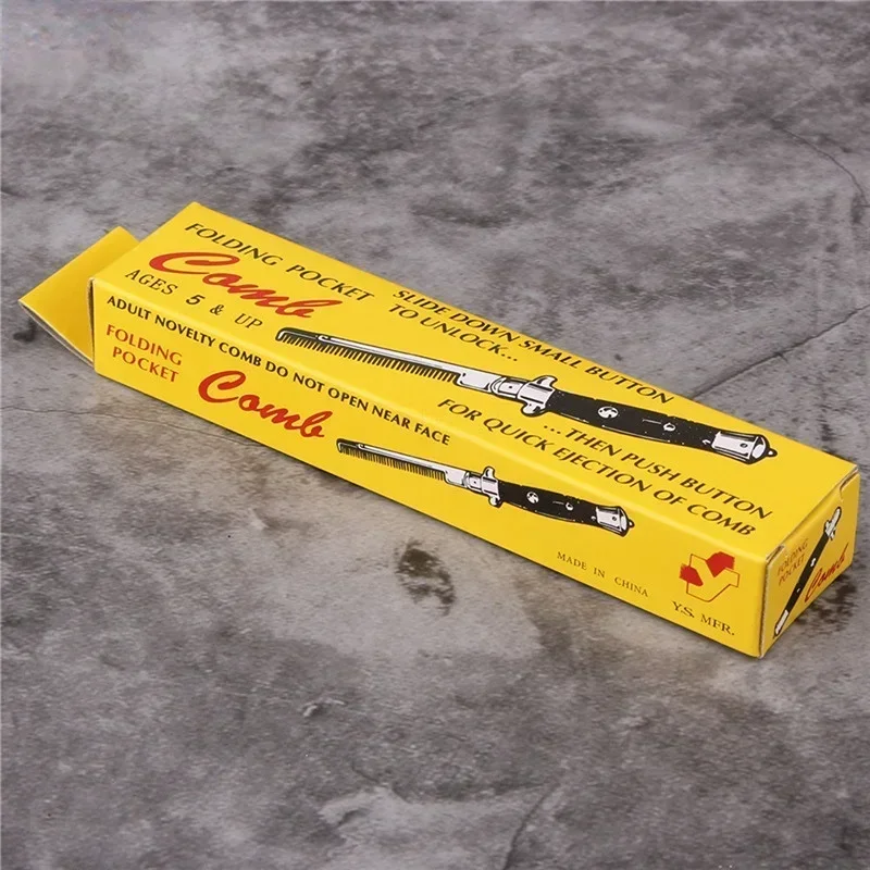 Folding Spring Comb Automatic Foldable Knife Brushes Hair Trimmer Comb Brush Accessories Butterfly Mens Pocket Knife
