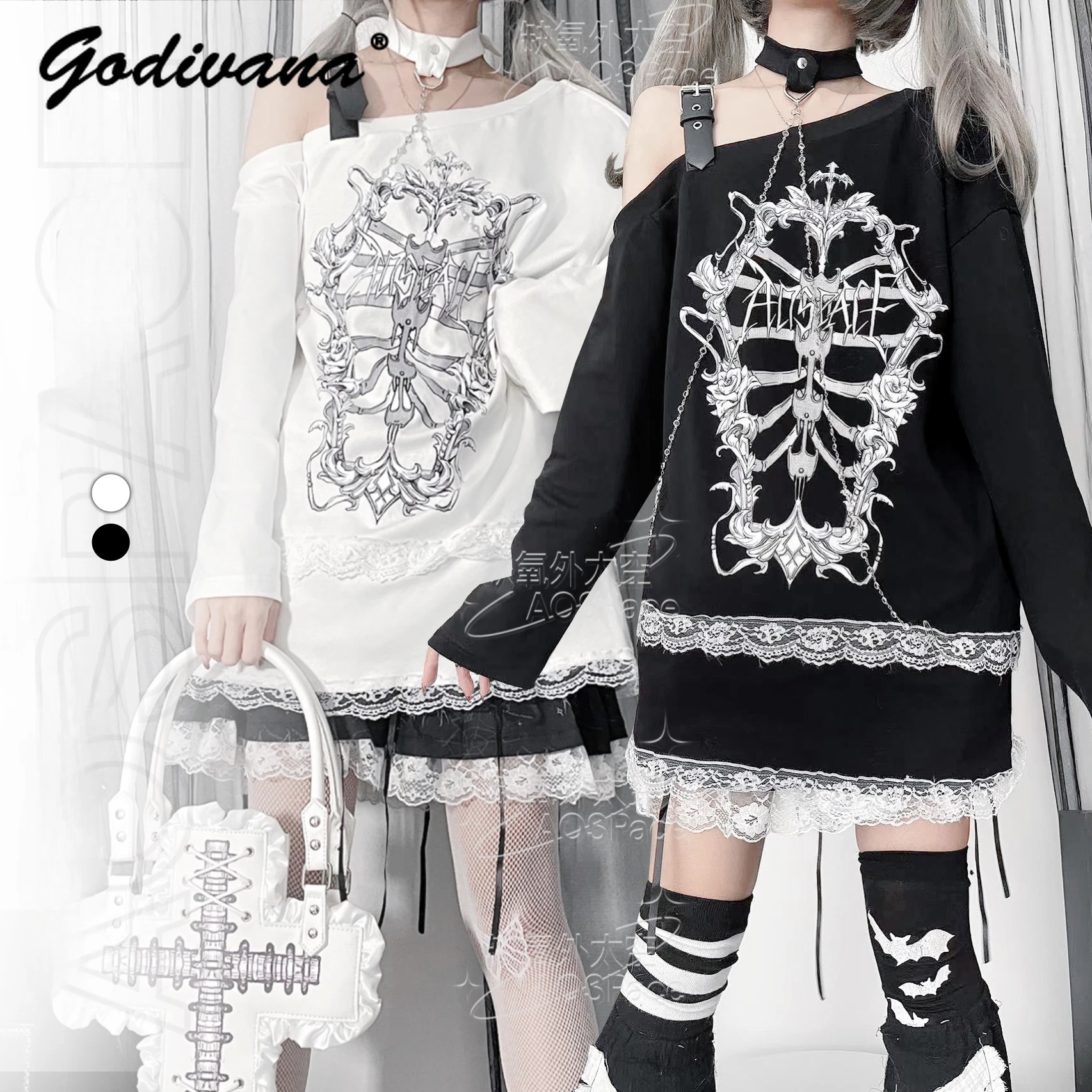 asian-culture-dark-punk-female-girls-black-and-white-rib-printed-off-shoulder-lace-long-sleeve-t-shirt-girls-y2k-top-loose-tee