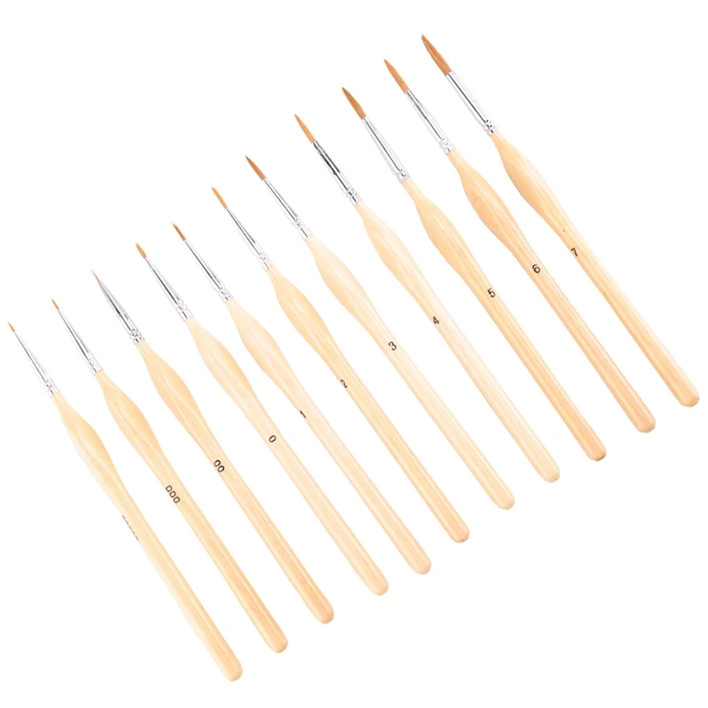 

Miniature Paint Brushes 11PC Fine Detail Paint Brush Set Mini Small Painting Brushes Fit For Art,Crafts,Acrylic,Watercolor