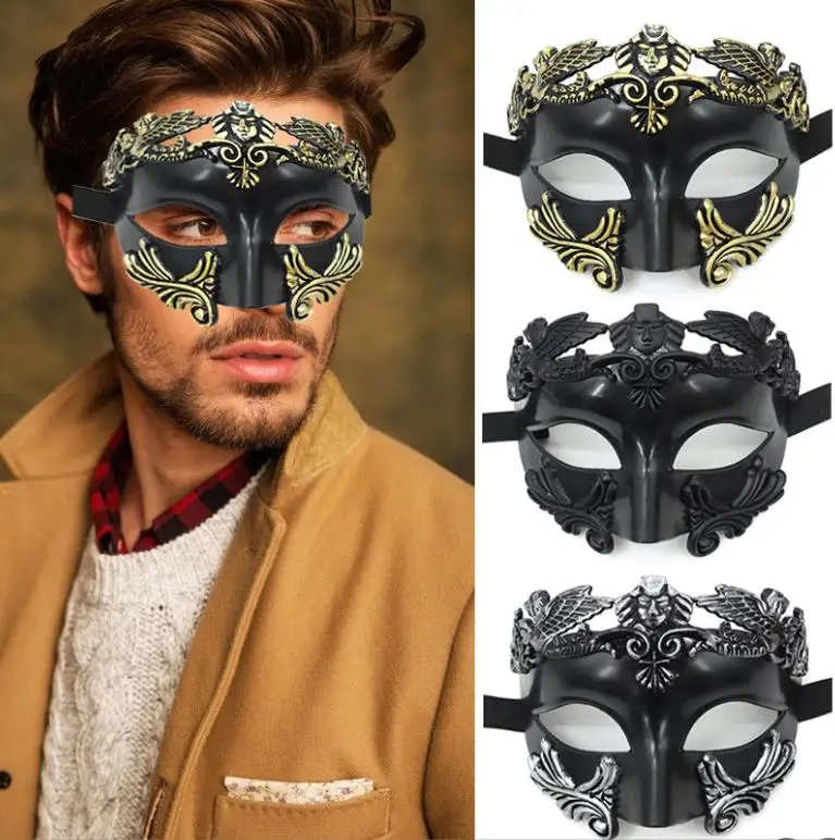 One-Eyed Masquerade Mask for Venetian Men Costume Mask/Party/Ball Prom/Halloween/Mardi Gras/Wedding 