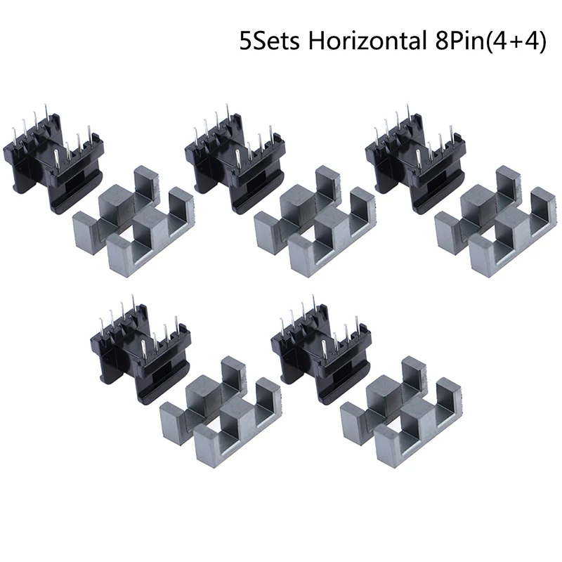 5Sets EE25 4Pin 8P 10P Transformer Bobbin PC40 Ferrite Core Vertical Horizontal High Quality Widely Used Transformers Filter waterproof tool bag Tool Storage Items