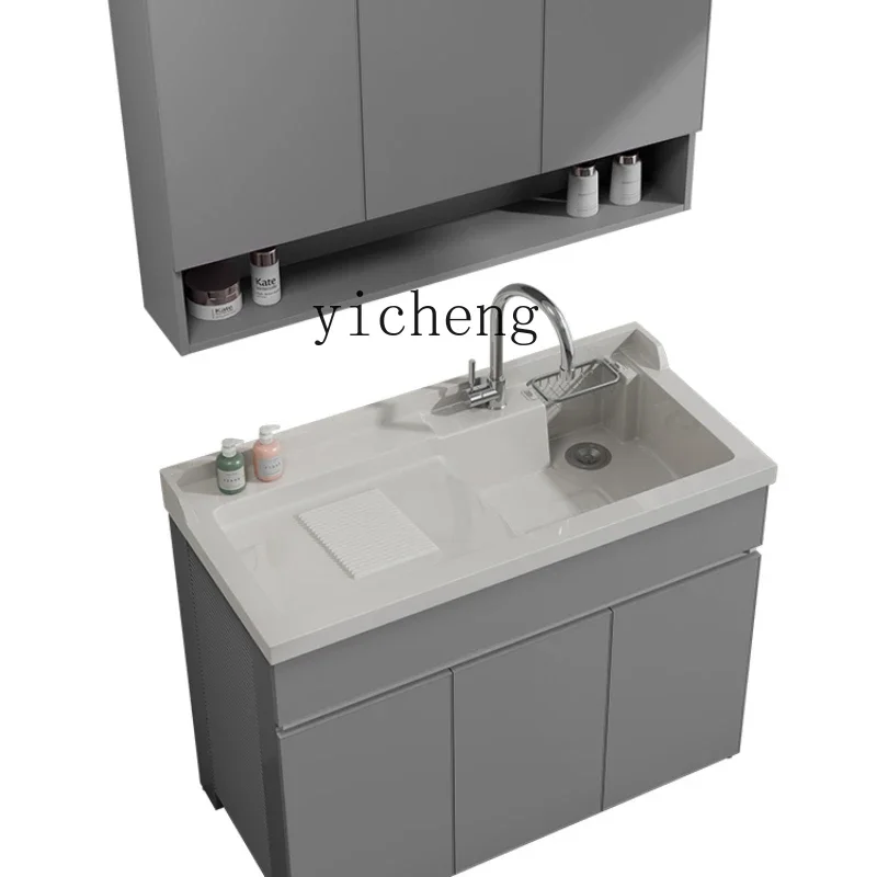 Xl Alumimum Wash Armadio Lavanderia Vasca Lavanderia Mobile All-In-One Mobiletto Del Bagno Con Lavabo