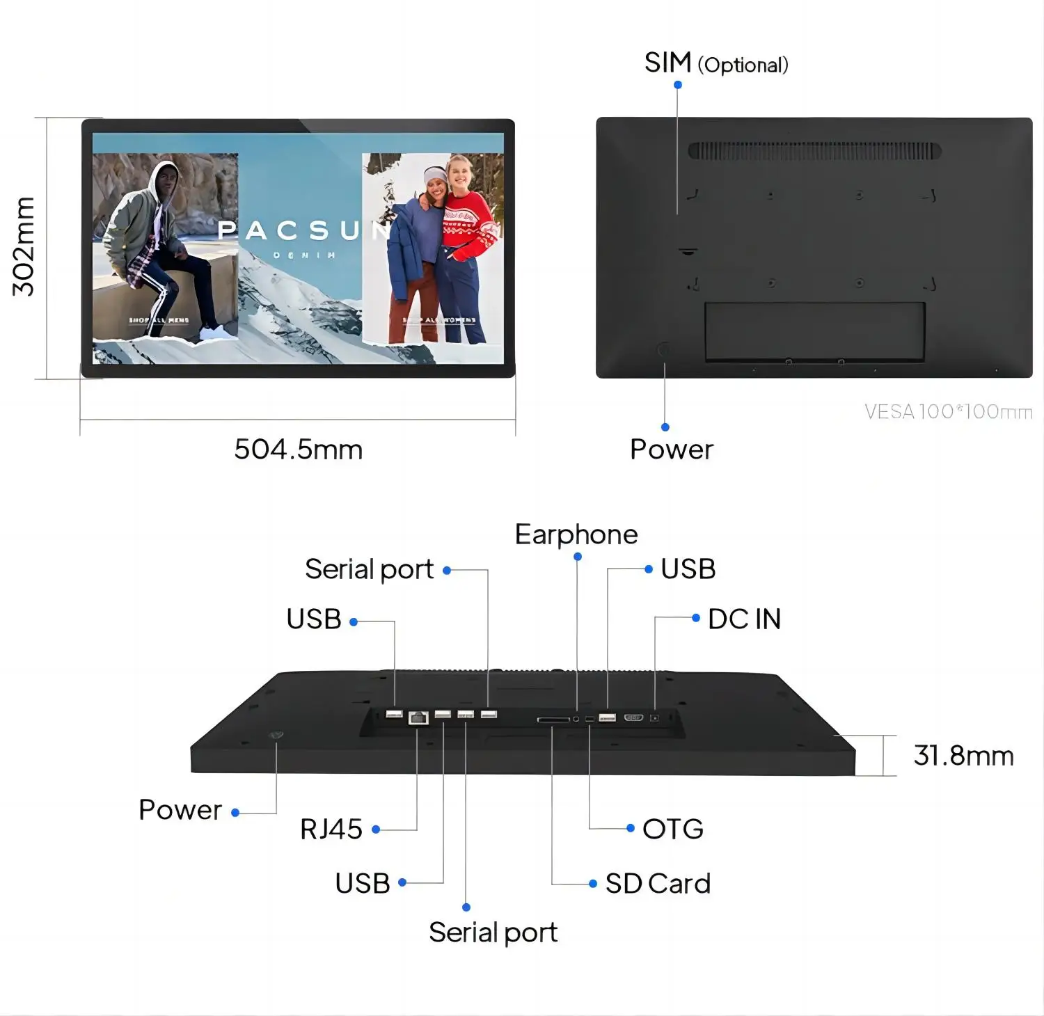   ȵ̵ º  ġ ũ, PC AIO , KDS  ÷, Ƽ ̵ TV, 21.5 ġ
