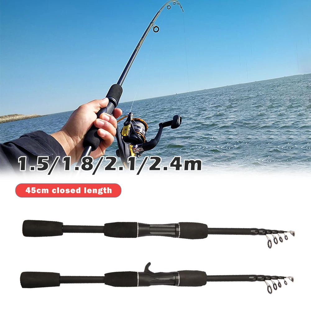 

Outdoor Telescopic Fishing Rod Carbon Fiber Casting Rod Freshwater Saltwater Reservoir Carp Beach Fishing Tackle Accessories