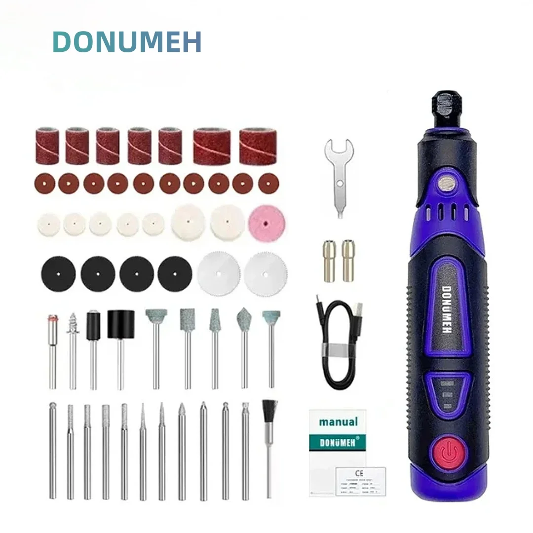 Rotary tool mini Electric Drill Multifunctional Grinder 3-Speed USB ...