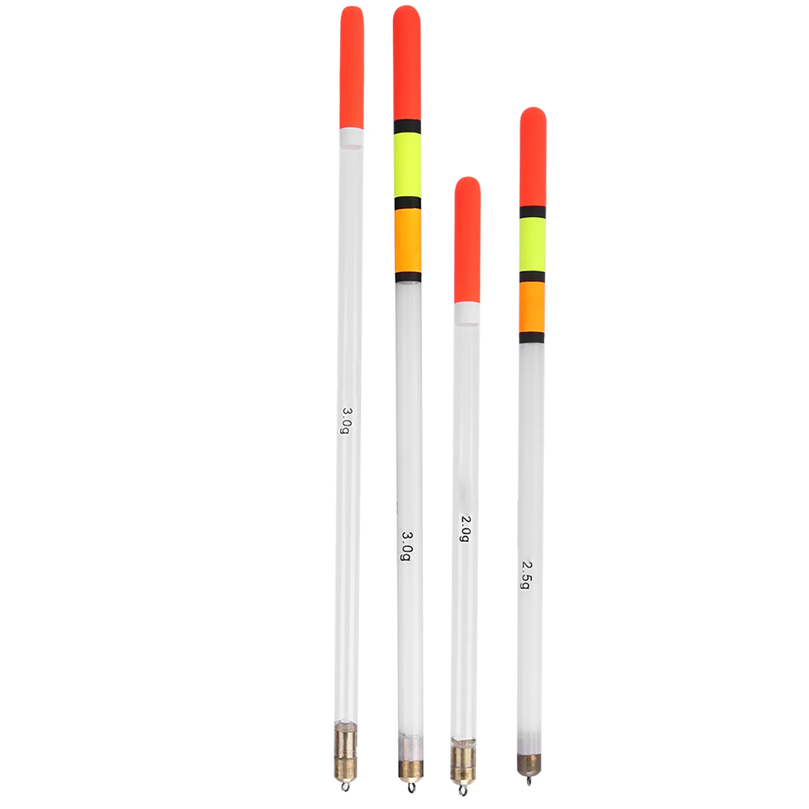 Durable Plastic Fishing Floats Bobber Stick Tube Multi Purpose Fish Feed Baits Accessories Kit 10Pcs