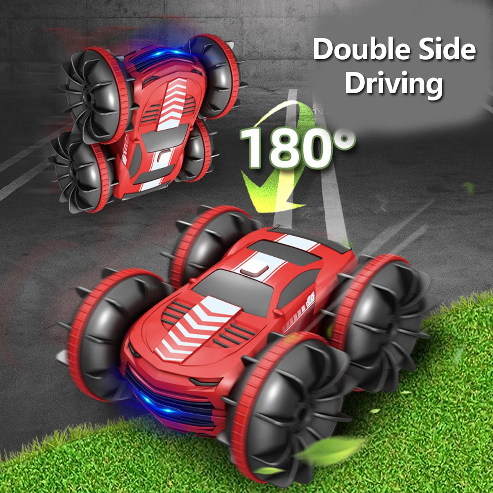2 in 1 Rc 자동차 장난감, 물 탱크, 리모컨 방수 스턴트 카, 4wd 차량, 수륙 양용 자동차 장난감, 소년 소녀 선물, 2.4G