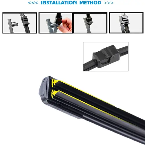 Car Windshield Wiper blades Universal Soft Double layer Rubber Frameless Bracketless car wipers 14" 16" 19" 20" 21" 22" 24"26" - Image 9