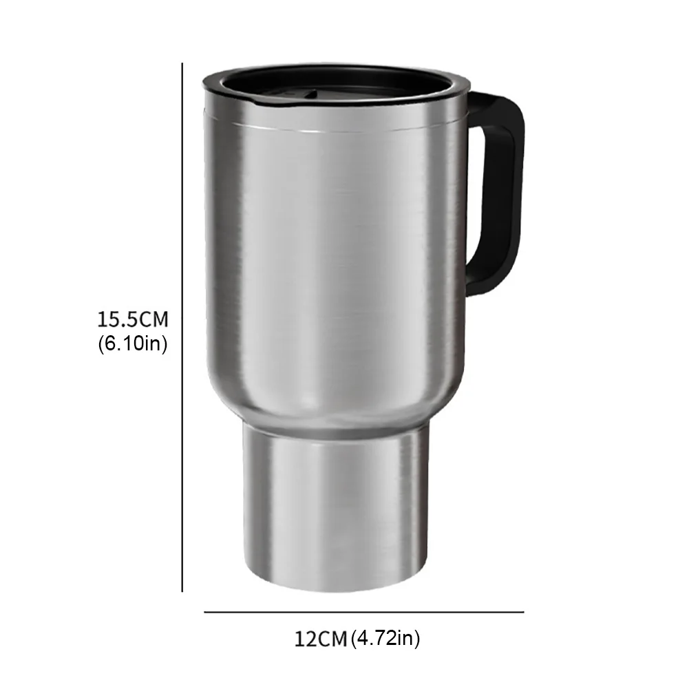12V 500ML Car Electric Kettle Stainless Steel Vehicle Heating Cup Water Coffee Milk Thermal Mug Camping Travel Car Kettle 5-1PCS electric kettle car heater mug