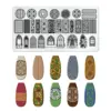 Nail Art Templates European architectural pattern angel priest Flower Geometry Stamping Plates DIY Image Printing Stencil Tools 3