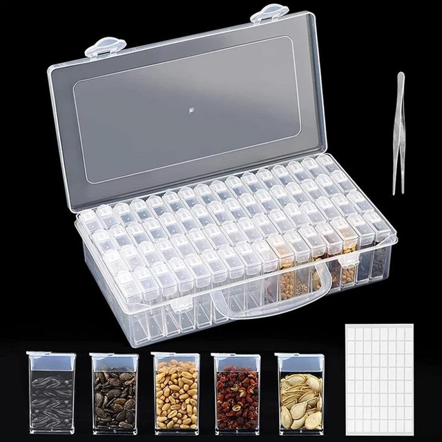 60/24 Slots Clear Seed Storage Organizer Box Seed Storage Box