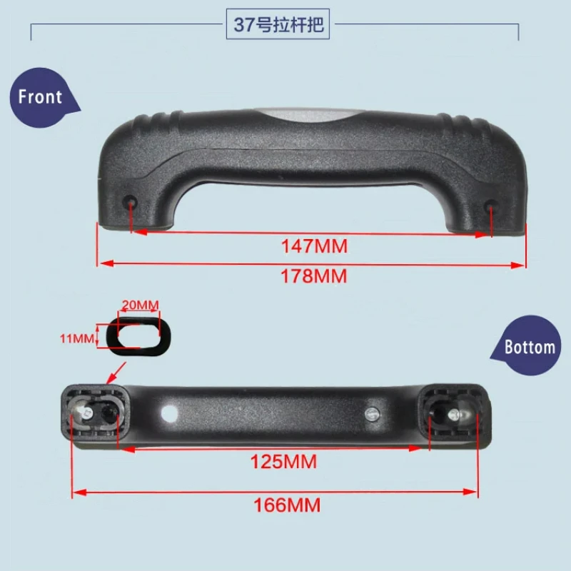 Pvc Mala Reparação Peças Handle Bagagem Hardware Travel Case Pull Rod Mão Carry Geral Handle Cipher 1pc