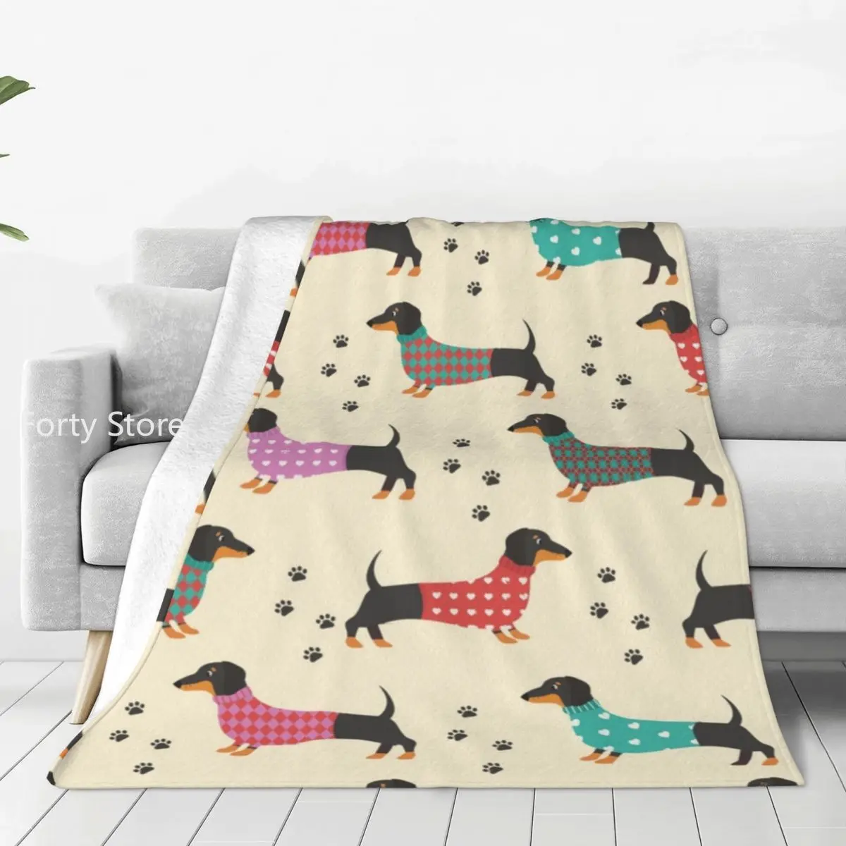 

Dachshund Dog Super Soft Blanket Lovely Animal Camping Bedding Throws Winter Colorful Custom Flannel Bedspread Sofa Bed Cover