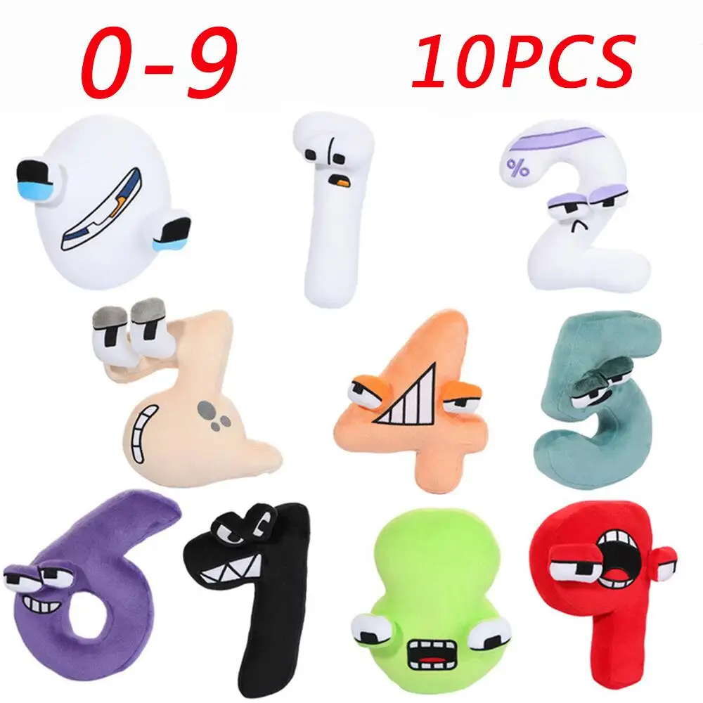 10Pcs set Alphabet Lore Plush Toys Numbers Letter（0-9 Stuffed Animal  Plushie Doll Toys Gift for Kids Children Educational - AliExpress