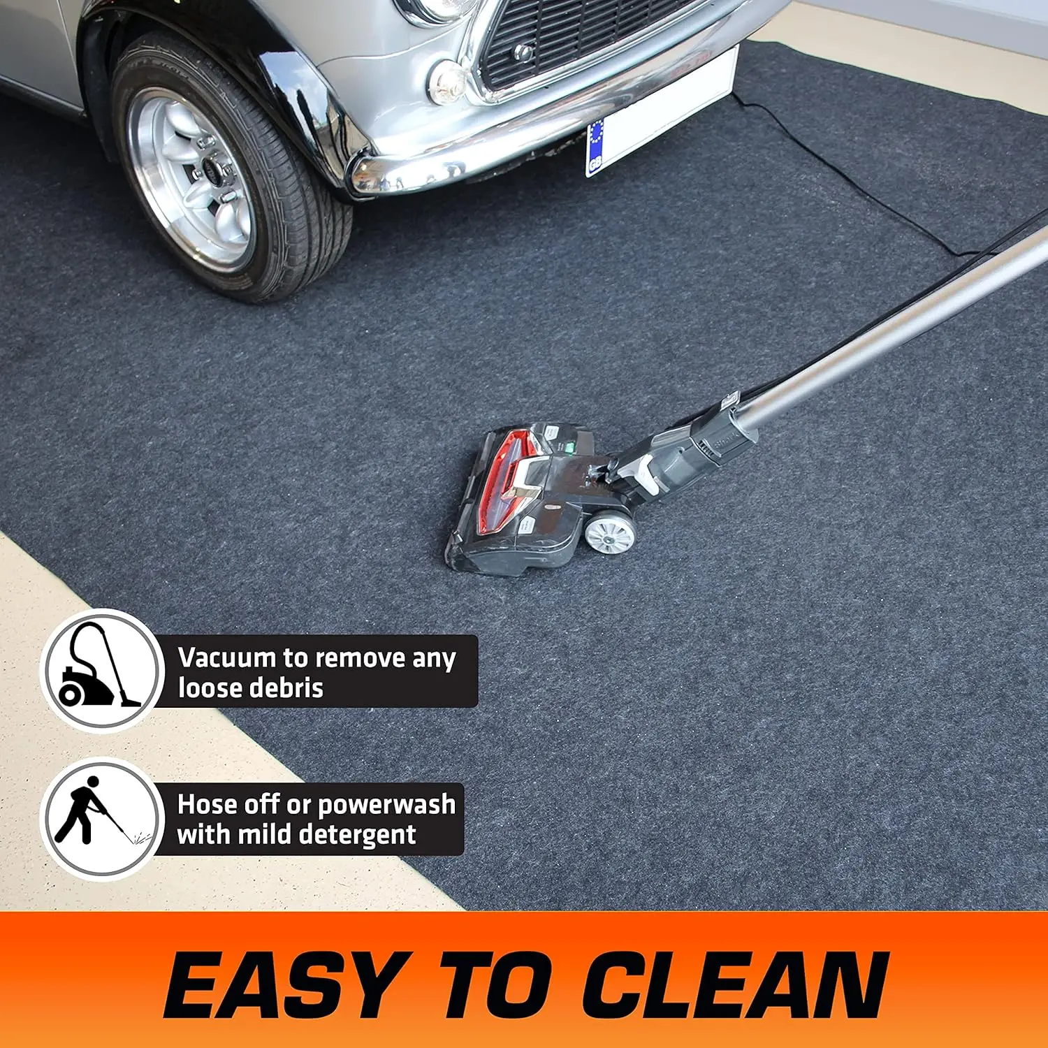 Original XL Garage Floor Mat, (22' x 8'10"), (Includes Double Sided Tape), Protects Surfaces 2