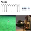 10pcs Model Railway Lights Led Lamppost Lamps Street Lgihts 1:160 Lamps N Scale 4.5cm Round Head Street Lights Train Layout Toys 2