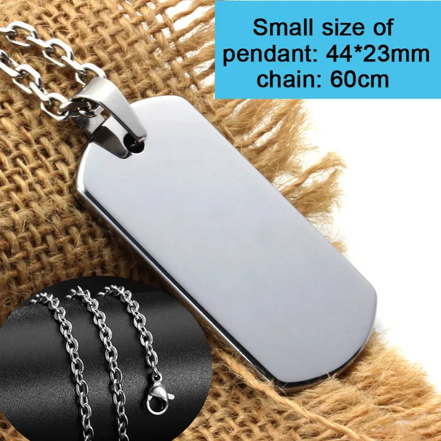 Collana A Catena Con Targhetta Per Cani - Catena Militare Con Targhetta - Foto 5