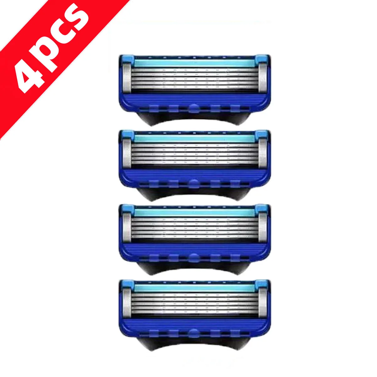 4-48PCS 남성용 수동 면도기 칼 홀더가없는 5 레이어 블레이드 스테인레스 스틸 면도날 피부 손상 없음 올드 스타일 면도기