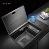 Nanometer Hidden Cup Rinser kitchen Sinks Hidden Flip Cover 304 Stainless Steel 4mm Thickness Handmade Sinks With Trash Can 2