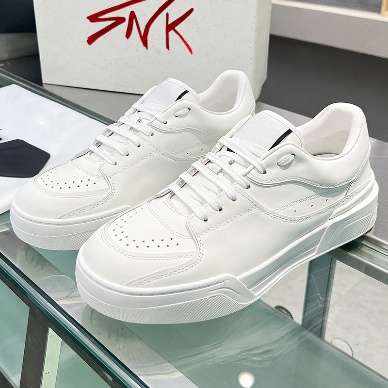 

Famous designer high-quality casual sports shoes men 2024 spring new small white shoes women leather flats lace size 35-46