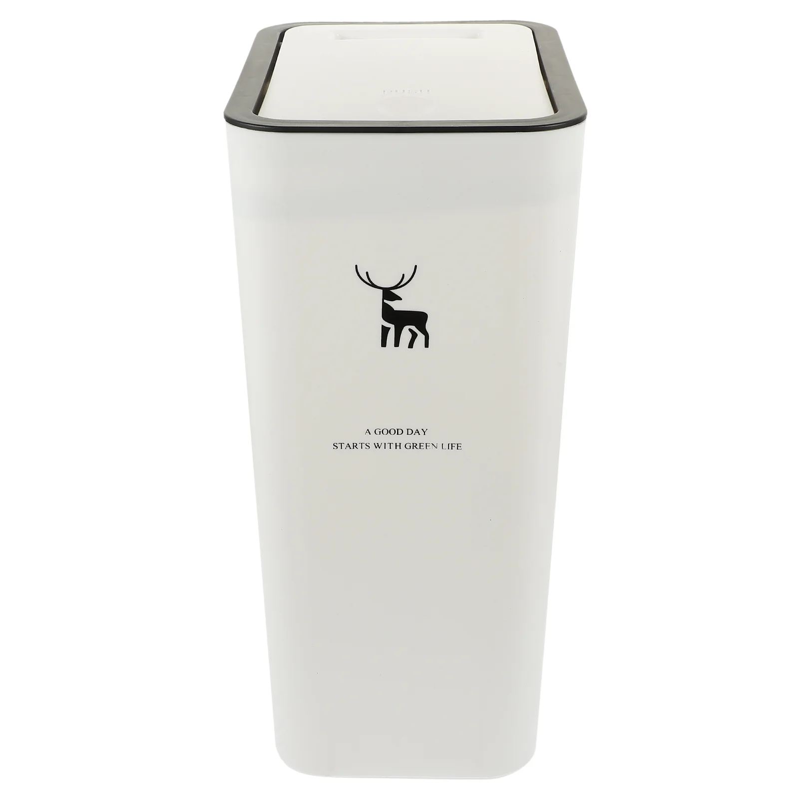 

22x15.5x33cm Push Type Trash Can Kitchen Bathroom Trash Can with Lid Garbage Wastepaper Bin Trash Holder Kitchen Trash Can