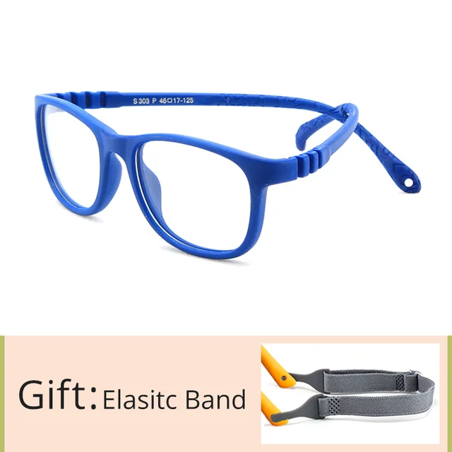 Kids Glasses Frame Children Unbreakable Nonscrew TR90 Silica gel