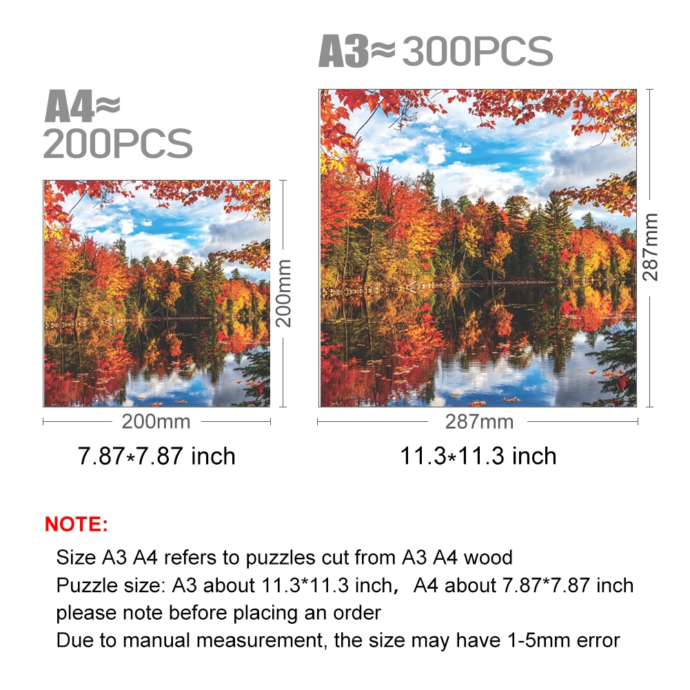 Рисунок 3 - 3D пазлы, деревянный пазл с осенним озером