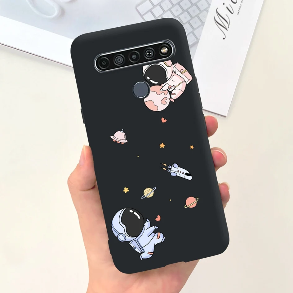 Cute Cat & Dinosaur Soft Black Silicone Shockproof Bumper Phone Case
