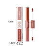 QIBEST 2 In 1 Matte Liquid Lipstick And Mirror Lipgloss Cosmetic Waterproof Lip Glaze Double Head Long-lasting Lip Tint Makeup 6