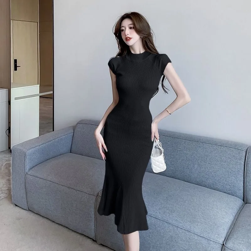 Midi Corset Women's Dress Bodycon Tight Female Dresses Crochet Knitted Soft  Hot Outfits Offer Aesthetic Hot X Retro One Pieces G - AliExpress 200000345