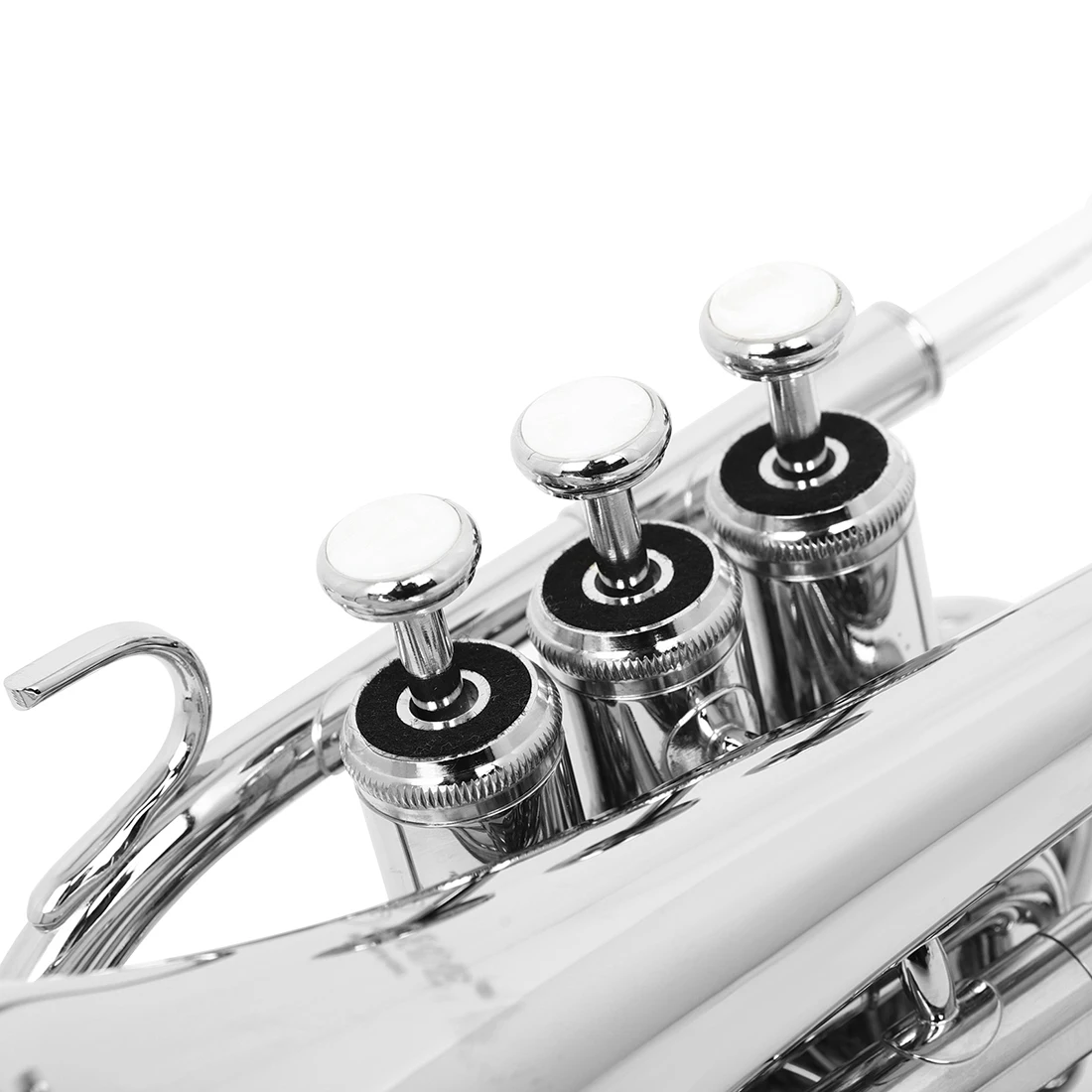 SALD Eb Palm Horn Bb Silver Brass Rustproof Wind Music Instruments with Bag Gloves Wipe Cloth Parts