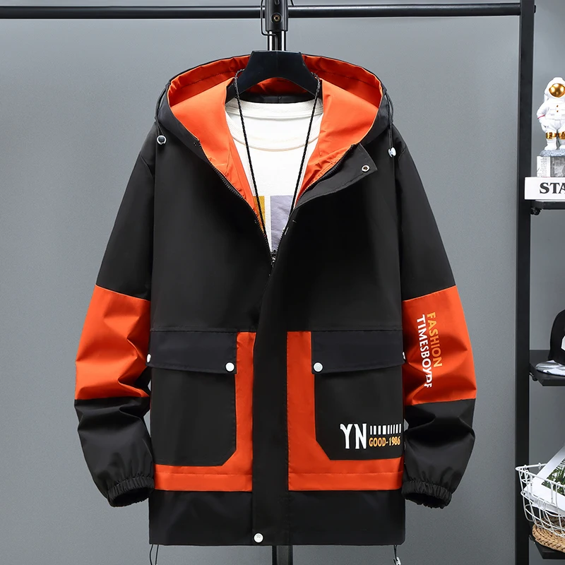 

150KG New Arrival Spring Autumn Men Extra Large Hooded Fashion Jackets Coats Plus Size 4XL 5XL 6XL 7XL 8XL 9XL 10XL