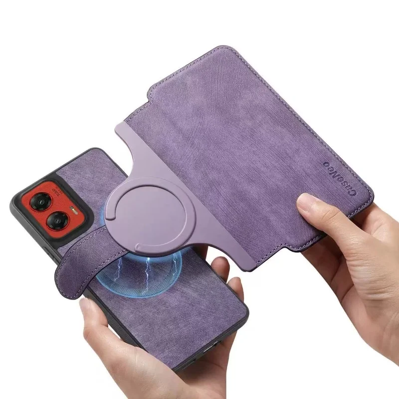 Magnetic 2-in-1 Card Holder Wallet Flip Cover Case