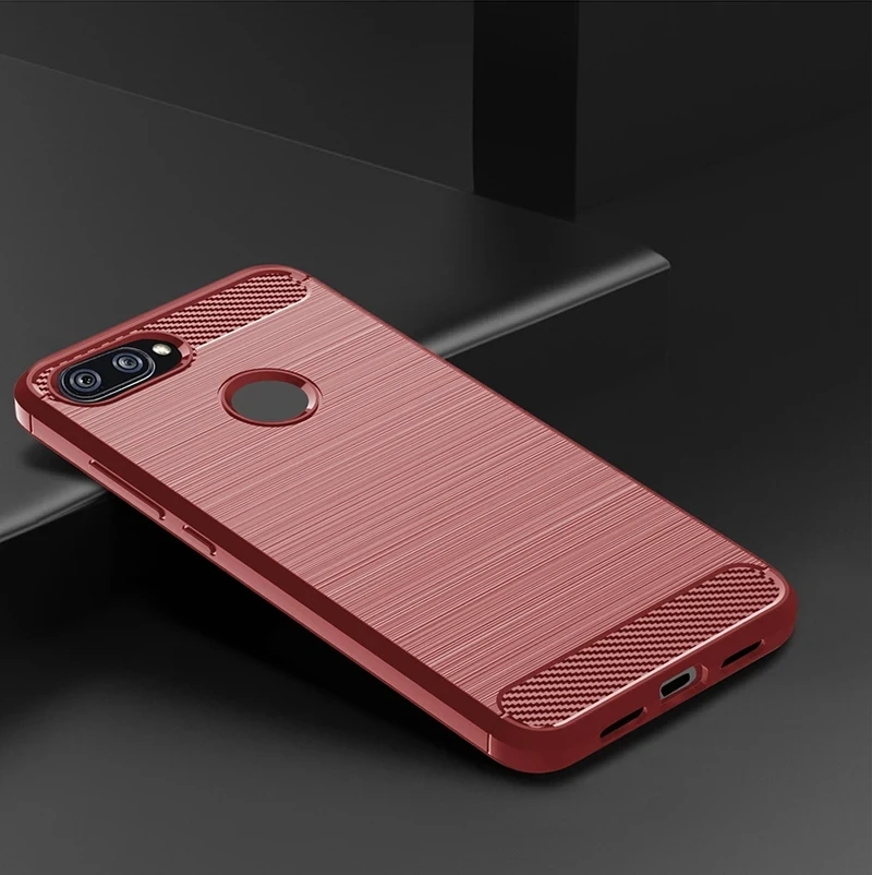 For Xiaomi Mi 8lite mi8 lite mi8lite Shockproof Silicone Case Luxury Carbon Fiber Cover for xiaomi 8 lite 8lite Soft Matte Cases