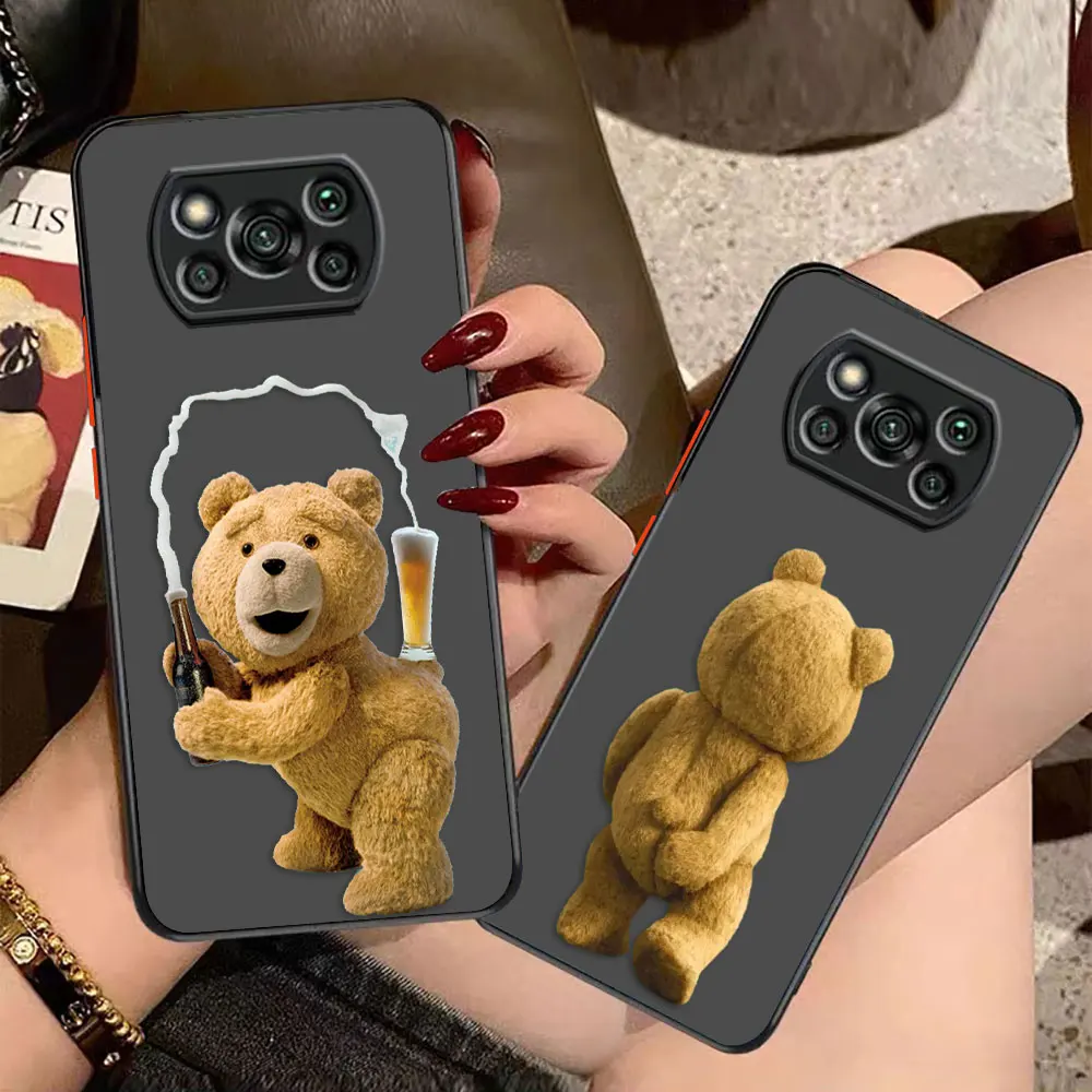 

Cute Naughty T-Teddy Bear Couple Anime Matte Case for Xiaomi POCO X4 X3 X2 M4 M3 M2 F4 F3 GT F2 C40 PRO A3 MIX4 CIVI Case Shell