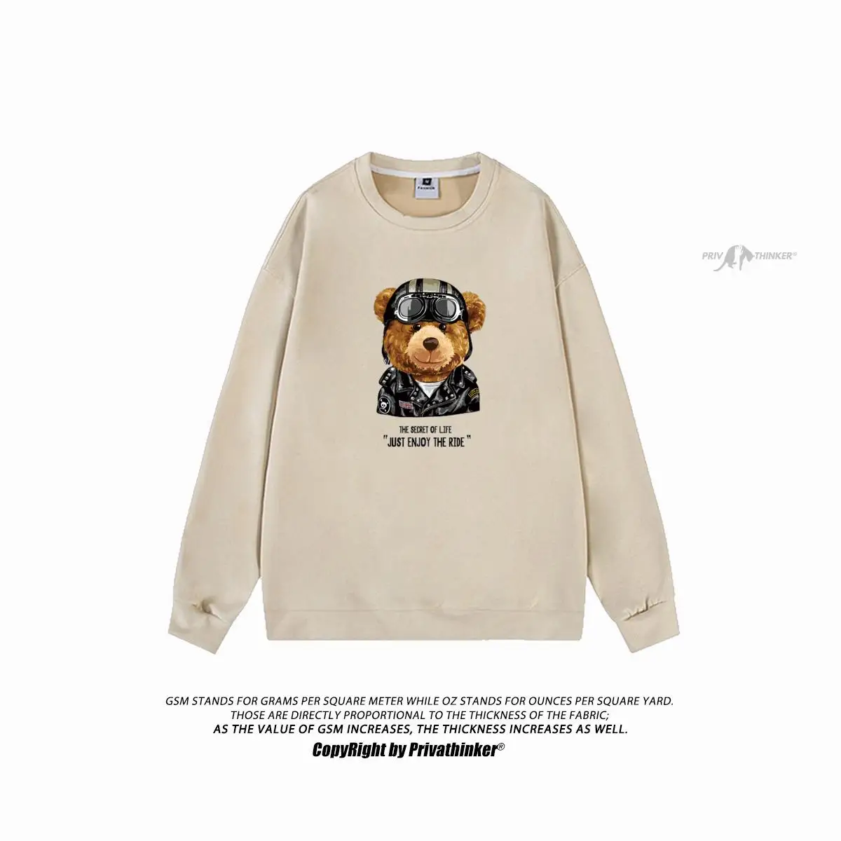 

Свитшот женский оверсайз с забавным медведем и графическим принтом, повседневная замшевая Толстовка свободного кроя, пуловер в стиле унисекс, Осень-зима