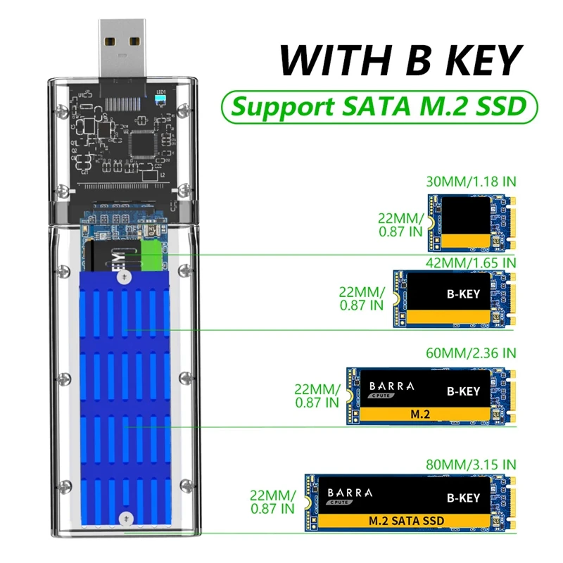 ܺ M.2 NGFF SATA SSD Ŭ  USB3.0 Gen1 PC  5 ⰡƮ/  SATA SSD ϵ ̺ ̽