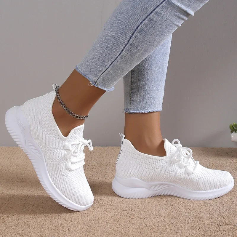 Ladies Shoes Brand Mesh Women's Vulcanize Shoes Autumn Breathable Fashion Women Sneakers Solid Sneakers Women Women Running Shoes Platform Sneakers