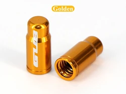 Enhanced Valve Nut with 3 - in - 1 Core Wrench & Waterproof Washer - Aluminum Bike Presta Valve Protection Caps (2pcs Valve cap - Gold)