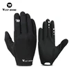 WEST BIKING Spring Autumn Full Finger Cycling Gloves Touch Screen Road Bike Breathable Gloves Men Black Anti-Slip Driving Gloves 1