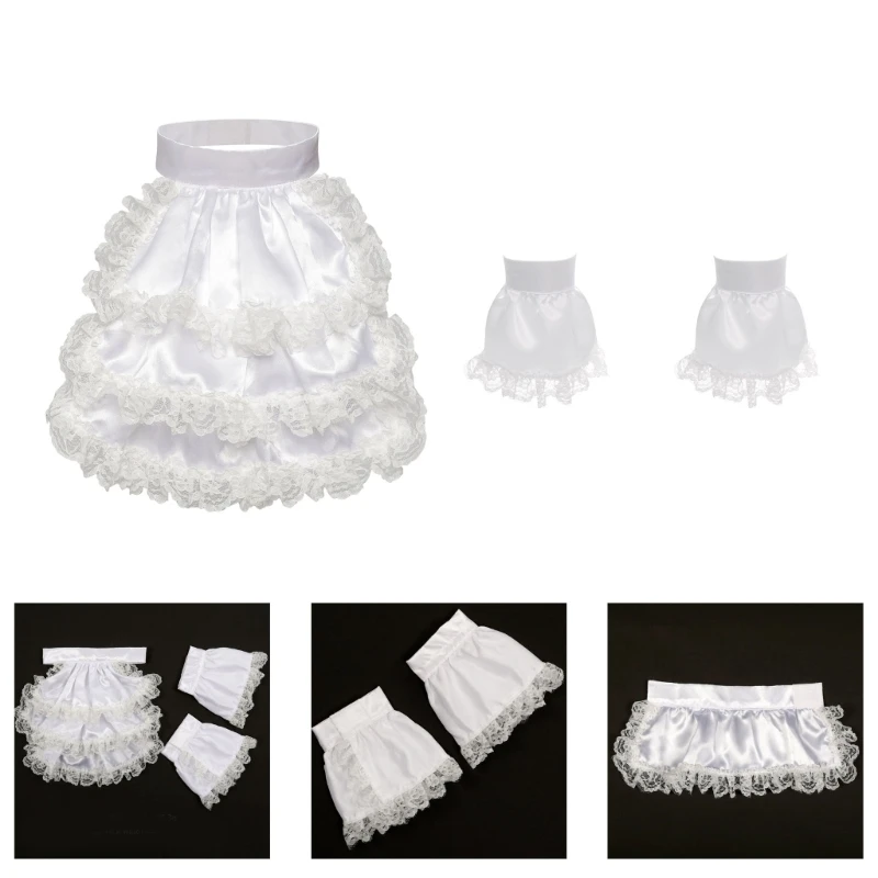 

Жабо в викторианском колониальном стиле с рюшами и кружевной отделкой, воротник и манжеты для вечеринок